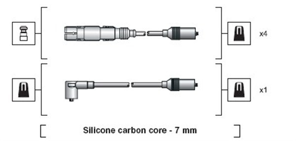 Set cablaj aprindere (941318111270 MAGNETI MARELLI) AUDI,VW