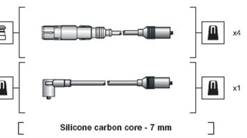 Set cablaj aprindere (941318111270 MAGNETI MARELLI) AUDI,VW