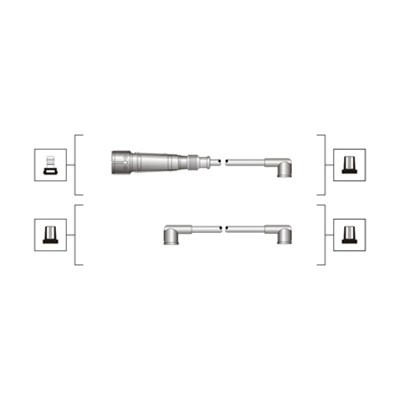 Set cablaj aprindere (941319170065 MAGNETI MARELLI) SEAT,SKODA,VW