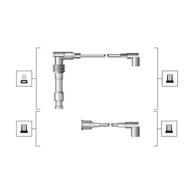 Set cablaj aprindere (941319170085 MAGNETI MARELLI) OPEL,VAUXHALL