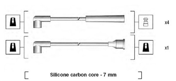 Set cablaj aprindere (941325120904 MAGNETI MARELLI) MAZDA