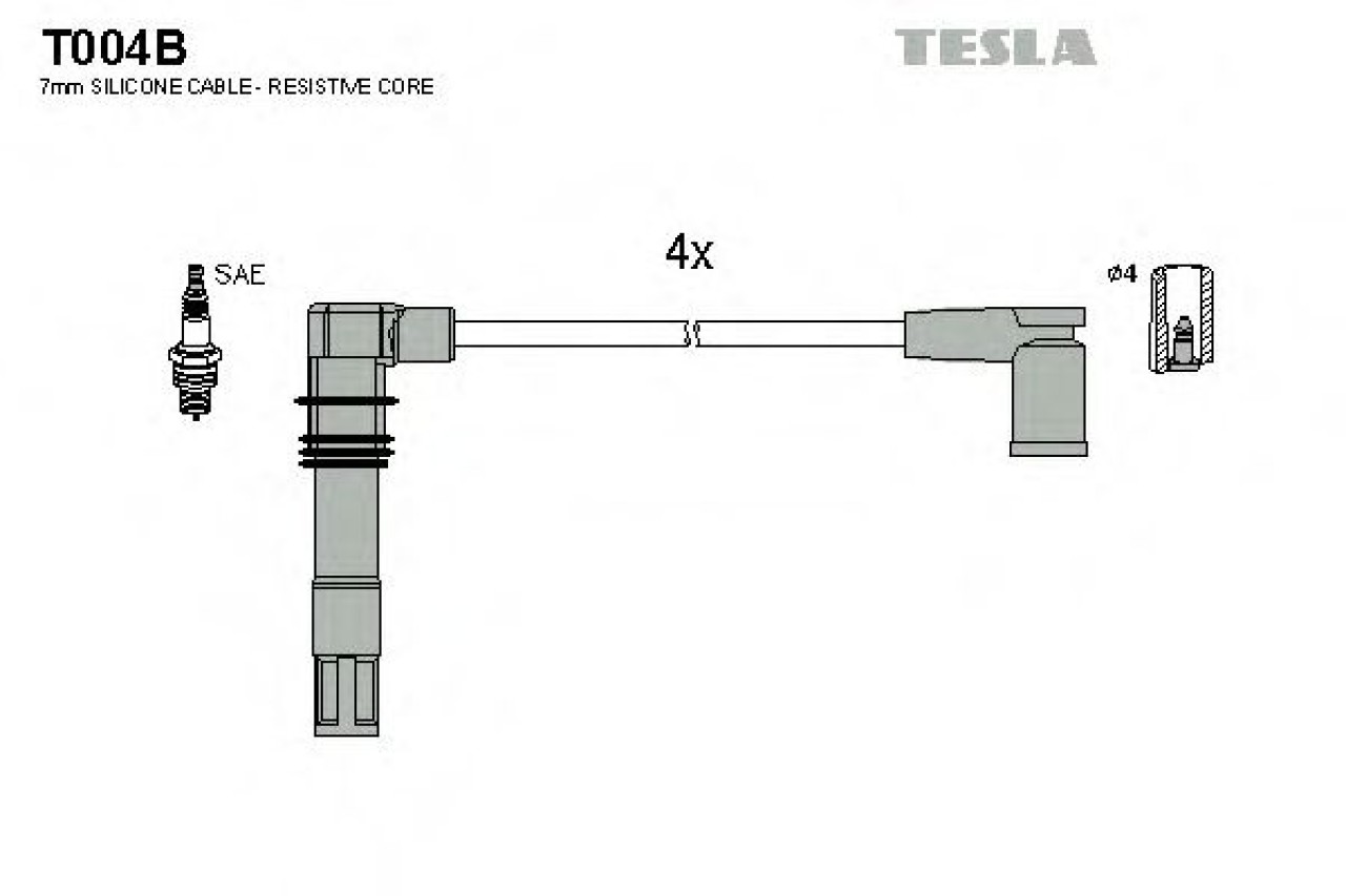 Set cablaj aprindere AUDI A2 (8Z0) (2000 - 2005) TESLA T004B piesa NOUA