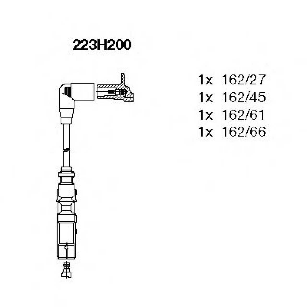 Set cablaj aprindere AUDI A3 (8L1) (1996 - 2003) BREMI 223H200 piesa NOUA