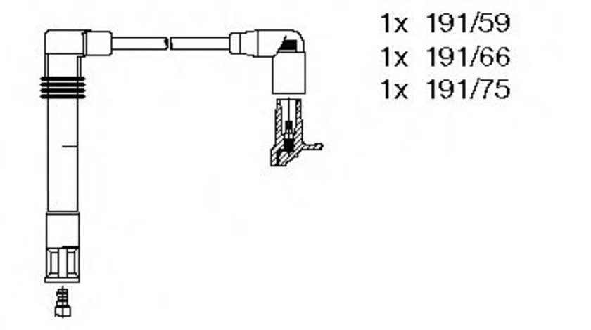 Set cablaj aprindere AUDI A3 (8L1) (1996 - 2003) BREMI 222D200 piesa NOUA