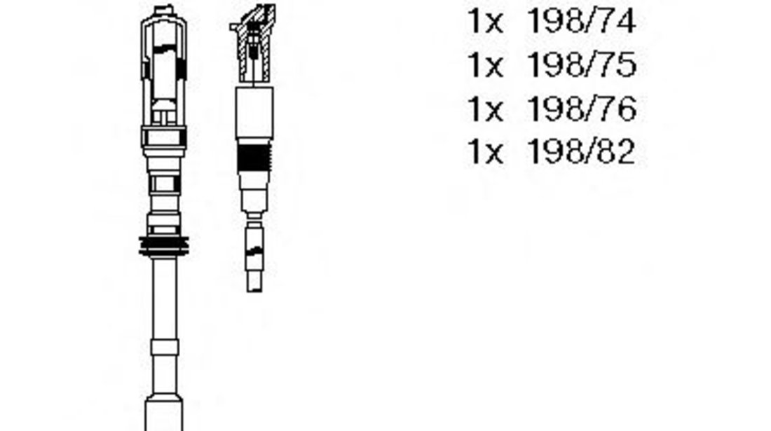Set cablaj aprindere AUDI A3 (8L1) (1996 - 2003) BREMI 222G200 piesa NOUA