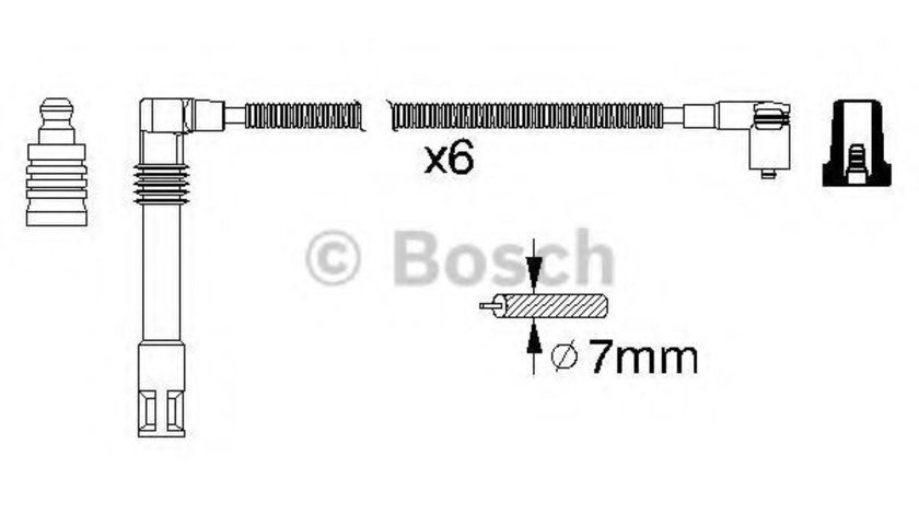 Set cablaj aprindere AUDI A4 (8D2, B5) (1994 - 2001) BOSCH 0 986 356 321 piesa NOUA