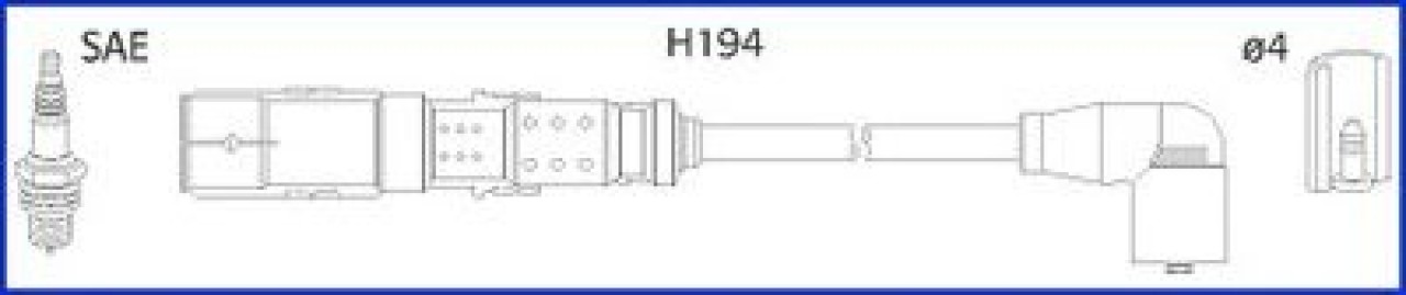 Set cablaj aprindere AUDI A4 (8D2, B5) (1994 - 2001) HITACHI 134791 piesa NOUA