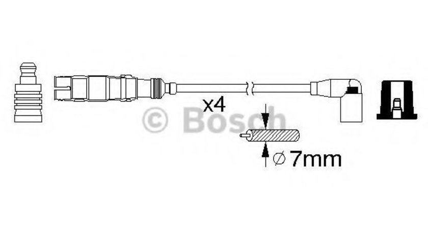 Set cablaj aprindere AUDI A4 (8EC, B7) (2004 - 2008) BOSCH 0 986 356 359 piesa NOUA