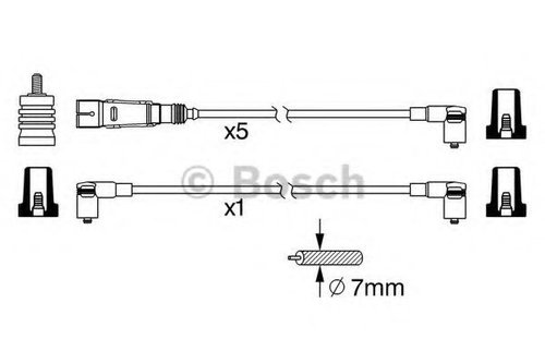 Set cablaj aprindere AUDI A6 (4A, C4) (1994 - 1997) BOSCH 0 986 356 340 piesa NOUA