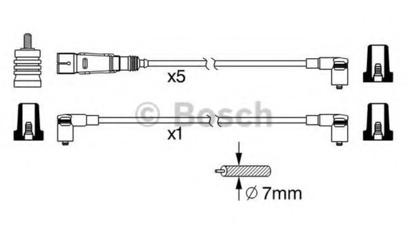 Set cablaj aprindere AUDI A6 (4A, C4) (1994 - 1997) BOSCH 0 986 356 340 piesa NOUA