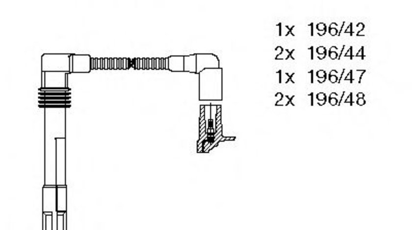 Set cablaj aprindere AUDI A6 (4A, C4) (1994 - 1997) BREMI 233/200 piesa NOUA