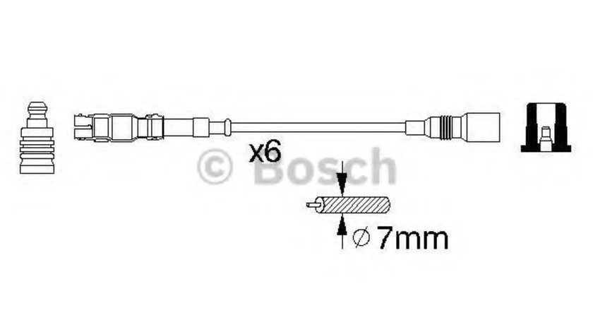 Set cablaj aprindere AUDI A6 Avant (4A, C4) (1994 - 1997) BOSCH 0 986 356 302 piesa NOUA