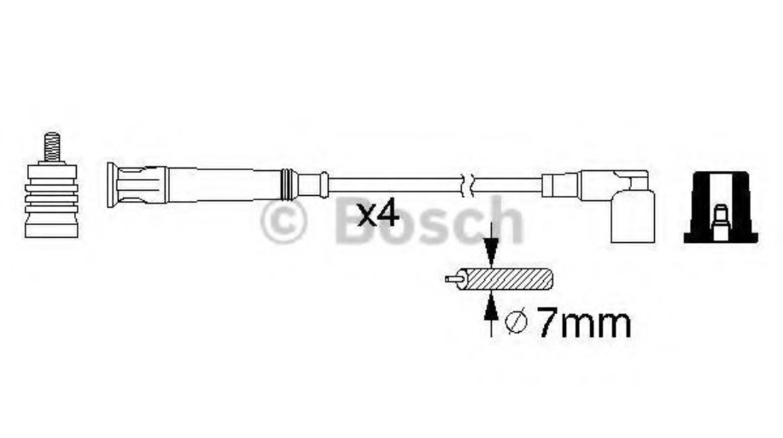 Set cablaj aprindere BMW Seria 3 Cabriolet (E36) (1993 - 1999) BOSCH 0 986 356 361 piesa NOUA