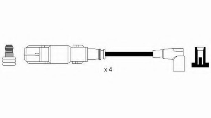 Set cablaj aprindere BMW Seria 3 Cabriolet (E36) (1993 - 1999) NGK 0579 piesa NOUA