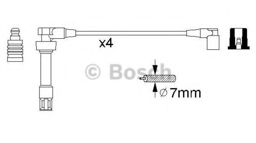 Set cablaj aprindere BMW Seria 3 Compact (E36) (1994 - 2000) BOSCH 0 986 356 307 piesa NOUA