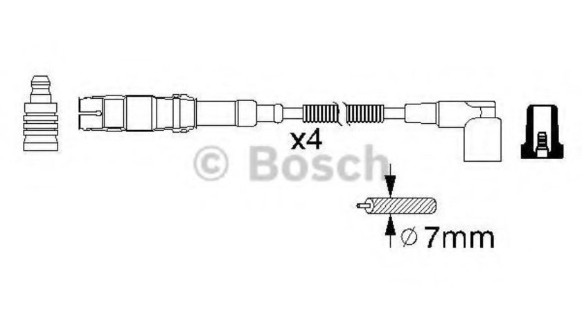 Set cablaj aprindere BMW Seria 3 Compact (E36) (1994 - 2000) BOSCH 0 986 356 310 piesa NOUA