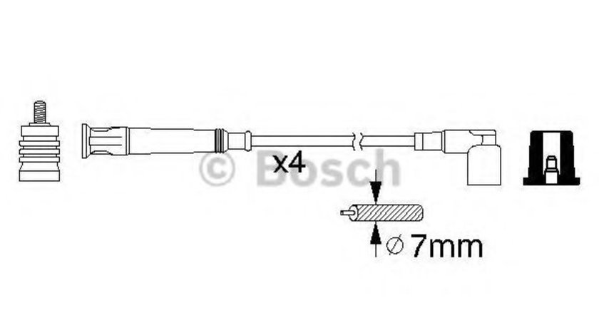 Set cablaj aprindere BMW Seria 3 (E36) (1990 - 1998) BOSCH 0 986 356 361 piesa NOUA