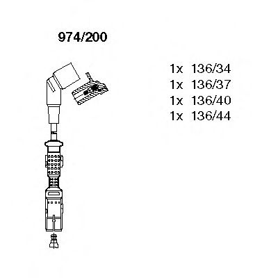 Set cablaj aprindere BMW Seria 3 (E46) (1998 - 2005) BREMI 974/200 piesa NOUA