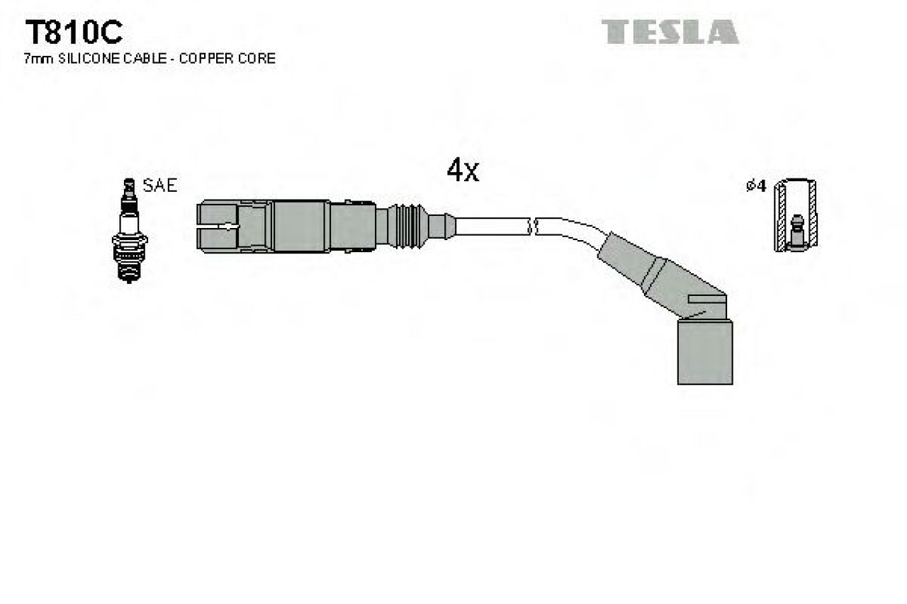 Set cablaj aprindere BMW Seria 3 (E46) (1998 - 2005) TESLA T810C piesa NOUA