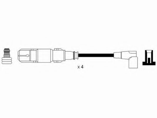 Set cablaj aprindere BMW Seria 3 (E46) (1998 - 2005) NGK 0579 piesa NOUA