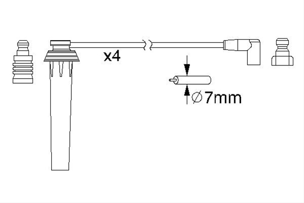 Set Cablaj Aprindere Bosch Chrysler 0 986 357 192