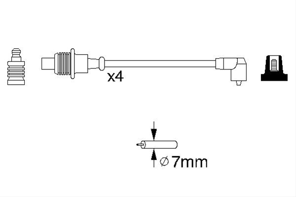 Set Cablaj Aprindere Bosch Fiat 0 986 356 854