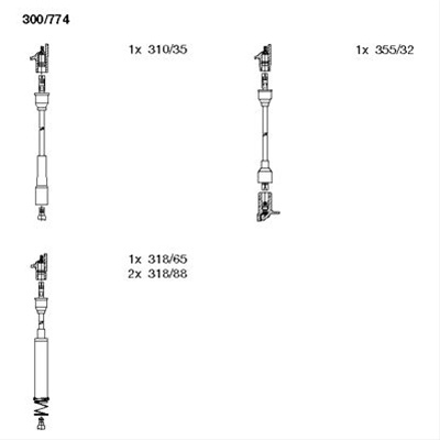 Set Cablaj Aprindere Bremi Opel 300/774
