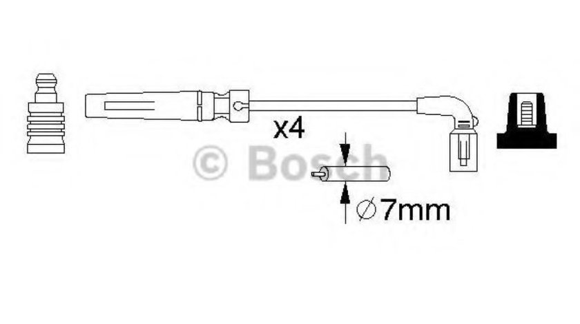 Set cablaj aprindere CHEVROLET AVEO Limuzina (T250, T255) (2005 - 2016) BOSCH 0 986 356 987 piesa NOUA