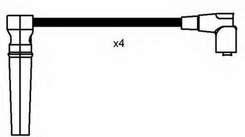 Set cablaj aprindere CHEVROLET AVEO Limuzina (T250, T255) (2005 - 2016) NGK 8276 piesa NOUA