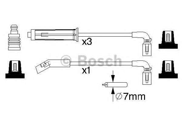 Set cablaj aprindere CHEVROLET KALOS (2005 - 2016) BOSCH 0 986 356 980 piesa NOUA