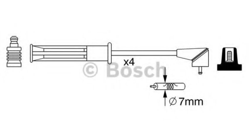 Set cablaj aprindere DACIA LODGY (2012 - 2016) BOSCH 0 986 357 256 piesa NOUA