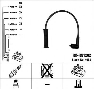 Set cablaj aprindere DACIA LOGAN (LS) (2004 - 2016) NGK 4053 piesa NOUA