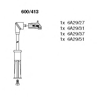 Set cablaj aprindere DACIA LOGAN (LS) (2004 - 2016) BREMI 600/413 piesa NOUA