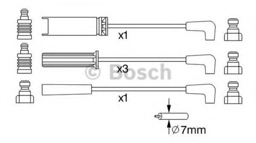 Set cablaj aprindere DAEWOO CIELO (KLETN) (1995 - 1997) BOSCH 0 986 356 972 piesa NOUA