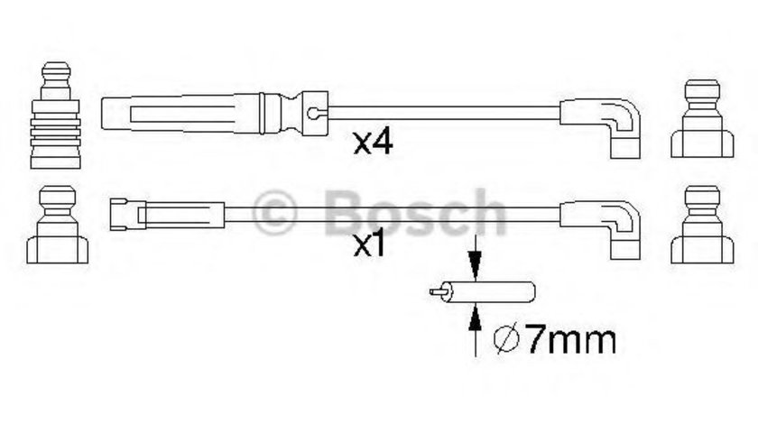 Set cablaj aprindere DAEWOO CIELO limuzina (KLETN) (1995 - 2008) BOSCH 0 986 356 975 piesa NOUA