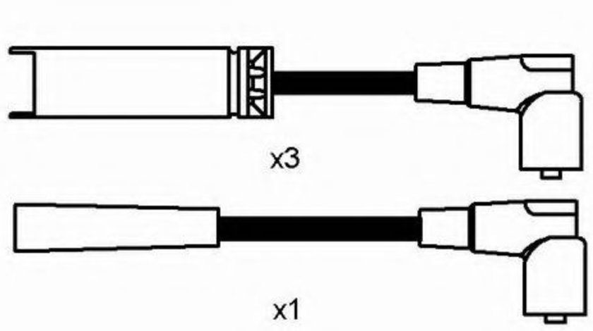 Set cablaj aprindere DAEWOO LANOS (KLAT) (1997 - 2016) NGK 8275 piesa NOUA