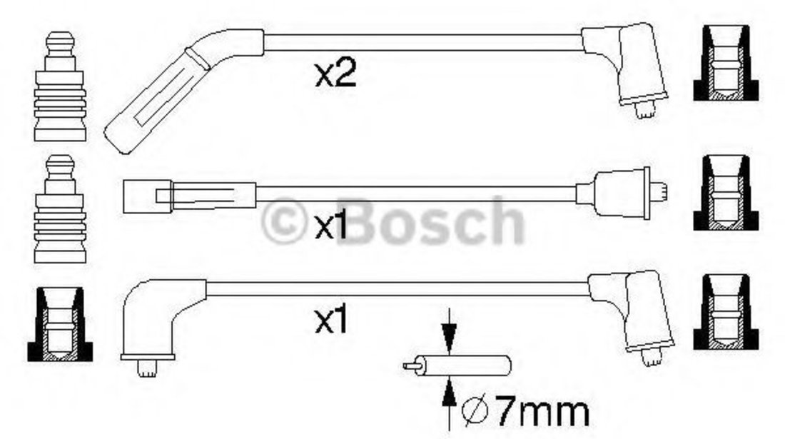 Set cablaj aprindere DAEWOO MATIZ (KLYA) (1998 - 2016) BOSCH 0 986 356 988 piesa NOUA