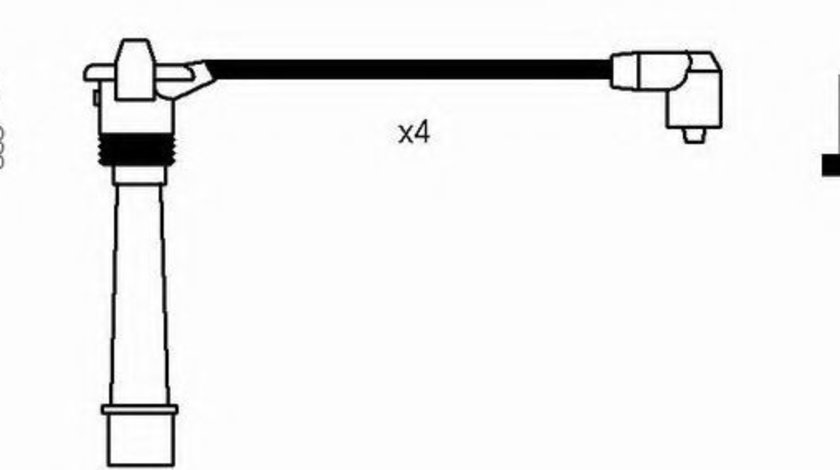 Set cablaj aprindere FIAT ALBEA (178) (1996 - 2009) NGK 2995 piesa NOUA