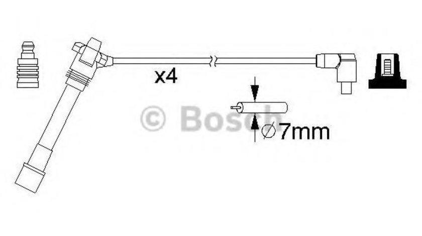 Set cablaj aprindere FIAT ALBEA (178) (1996 - 2009) BOSCH 0 986 357 181 piesa NOUA