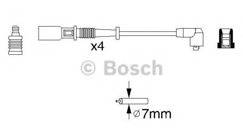 Set cablaj aprindere FIAT ALBEA (178) (1996 - 2009) BOSCH 0 986 356 754 piesa NOUA