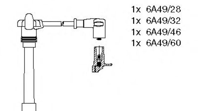 Set cablaj aprindere FIAT BRAVO I (182) (1995 - 2001) BREMI 600/428 piesa NOUA