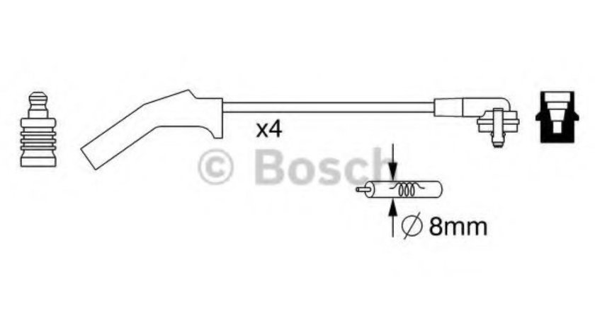 Set cablaj aprindere FORD COURIER (J3, J5) (1996 - 2016) BOSCH 0 986 357 257 piesa NOUA