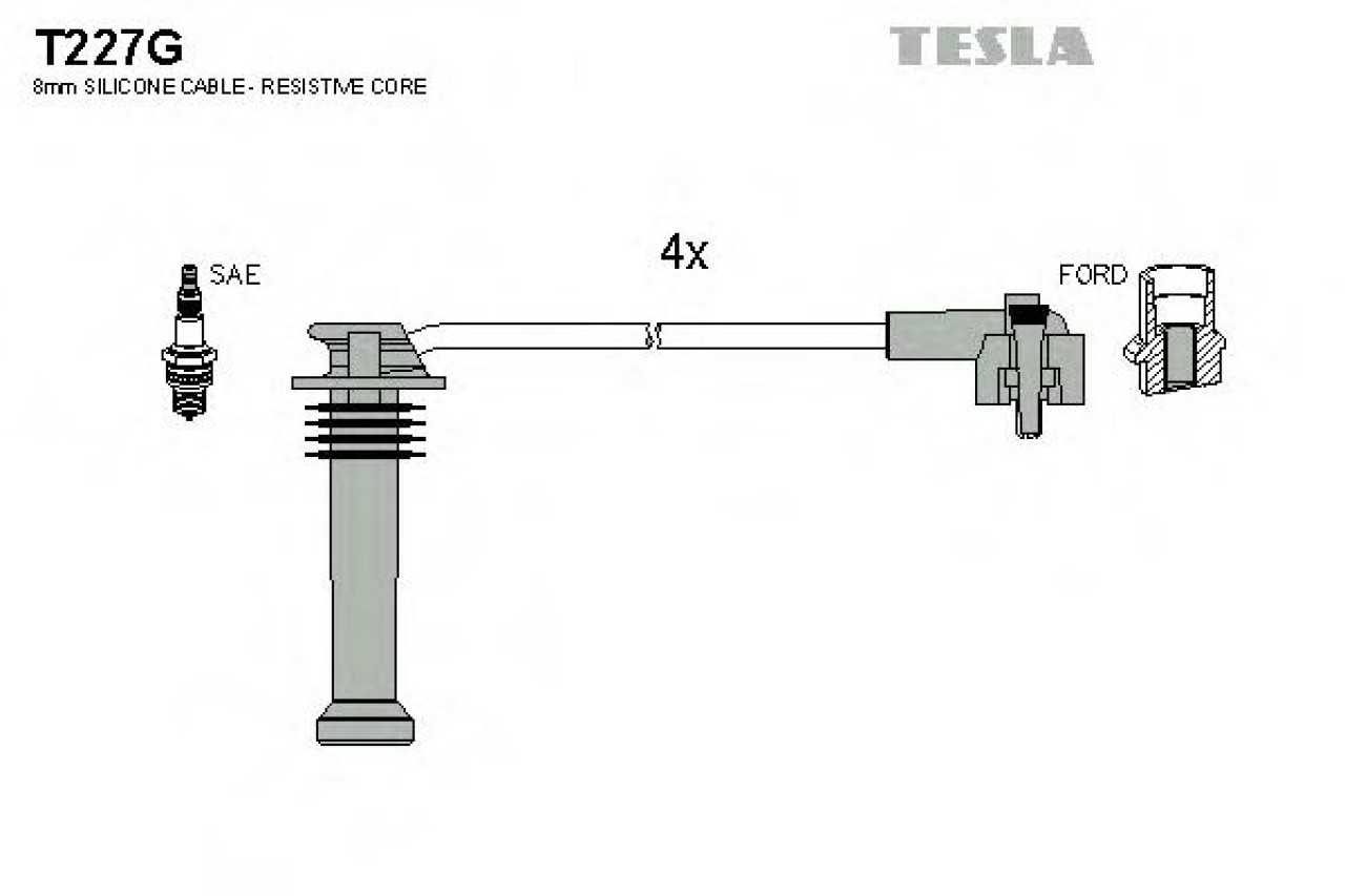 Set cablaj aprindere FORD FIESTA IV (JA, JB) (1995 - 2002) TESLA T227G piesa NOUA