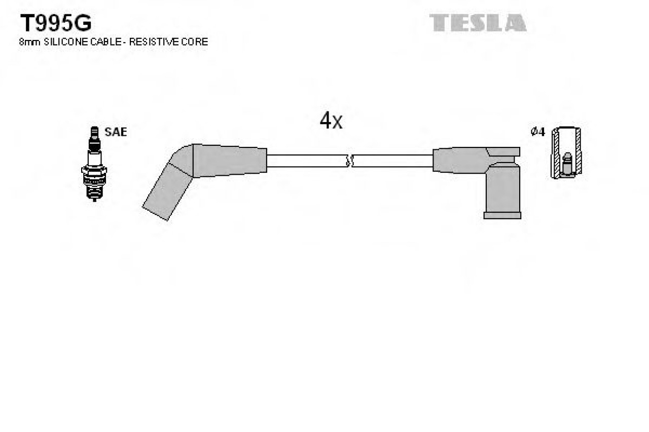 Set cablaj aprindere FORD FIESTA IV (JA, JB) (1995 - 2002) TESLA T995G piesa NOUA
