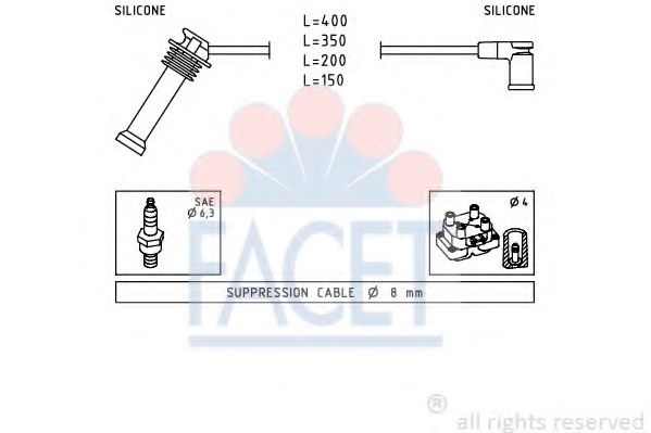 Set cablaj aprindere FORD FIESTA V (JH, JD) (2001 - 2010) FACET 4.7242 piesa NOUA