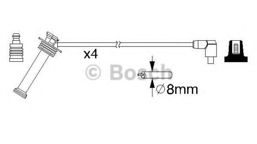 Set cablaj aprindere FORD FOCUS C-MAX (2003 - 2007) BOSCH 0 986 357 208 piesa NOUA