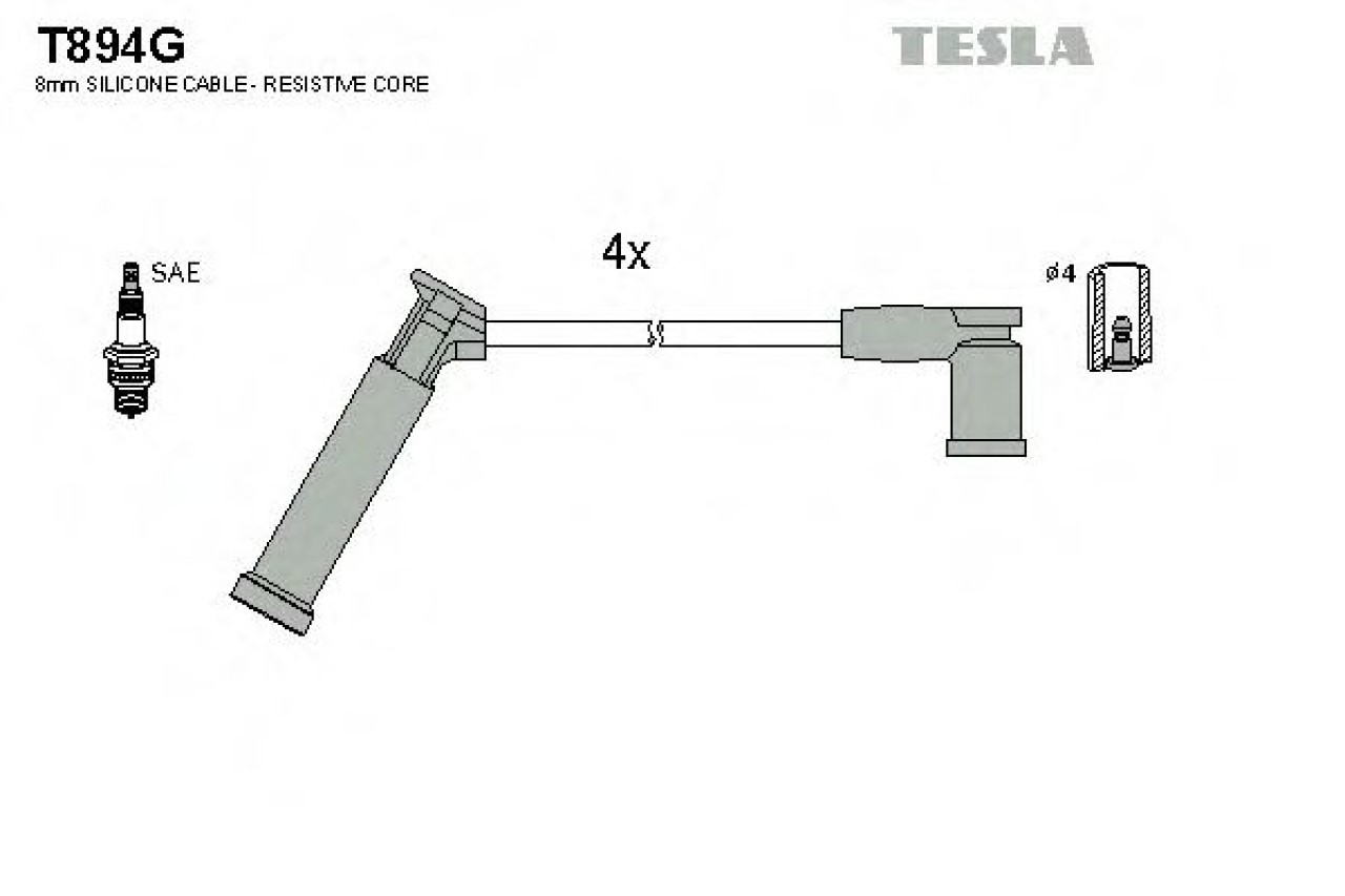 Set cablaj aprindere FORD FUSION (JU) (2002 - 2012) TESLA T894G piesa NOUA