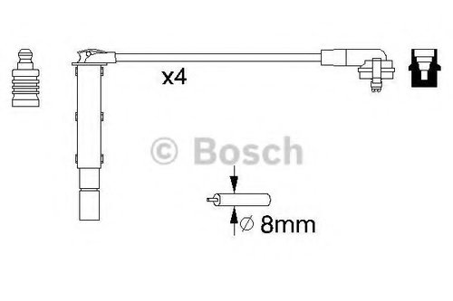Set cablaj aprindere FORD GALAXY (WGR) (1995 - 2006) BOSCH 0 986 357 090 piesa NOUA