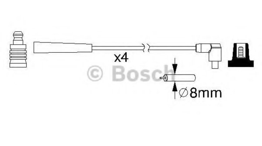 Set cablaj aprindere FORD KA (RB) (1996 - 2008) BOSCH 0 986 357 221 piesa NOUA