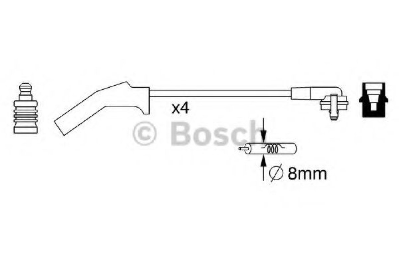 Set cablaj aprindere FORD KA (RB) (1996 - 2008) BOSCH 0 986 357 257 piesa NOUA